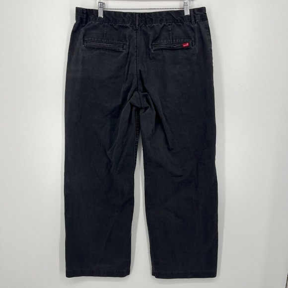 Levi's Baggy Trousers Men's Size 32 Black 100% Cotton Relaxed Fit Zip Fly Solid - Picture 4 of 10